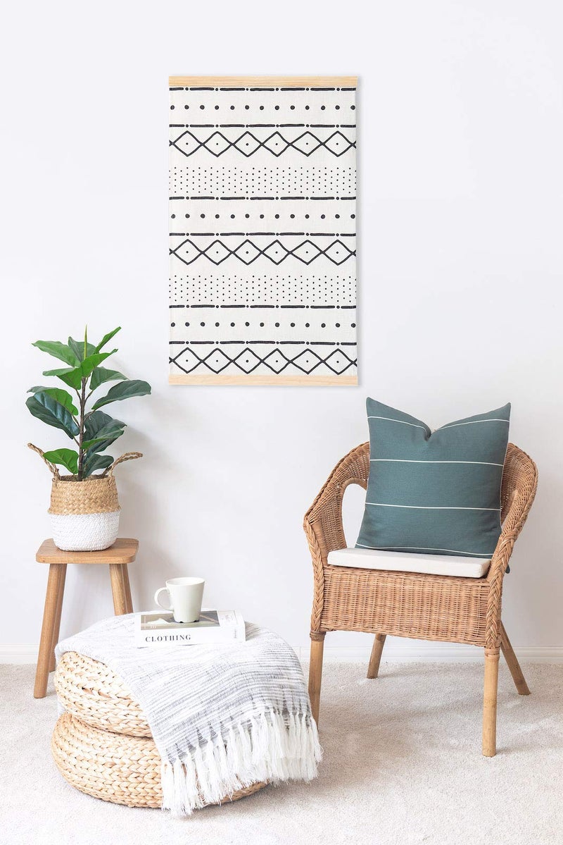 Hofdeco Modern Boho Decorative Throw Pillow Cover Only, for Couch, Sofa, Bed, Moss Green Stripes, 20"x20" - Image 3